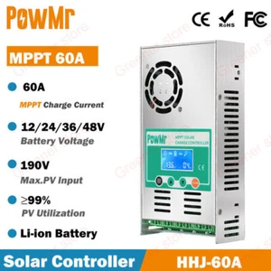 MPPT 60AMP Solar Charge Controller For 12V 24V 36V 48V DC Battery Regulator - Picture 1 of 13