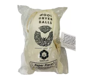 Quality Box Wool Dryer Balls 100% Wool Set of 2 Dryer Balls with Drawstring Bag - Picture 1 of 4