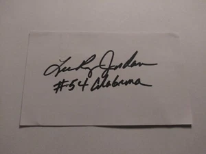 Lee Roy Jordan Signed 3x5 Index Card JSA Dallas Cowboys Inscribed #54 Alabama - Picture 1 of 2