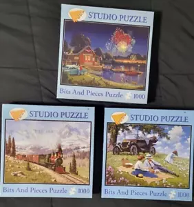 Bits and Pieces jigsaw puzzles, Lot of 3 Used once puzzles - Picture 1 of 2