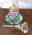 new crystal glass perfume bottle with wand, rainbow coloured crystal & box 4396