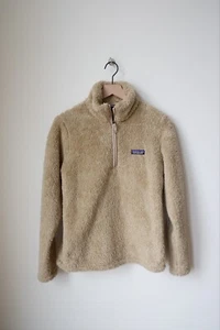 Patagonia Los Gatos Pullover 1/4 Zip Fleece Jacket Coat Medium Brown High Pile - Picture 1 of 3