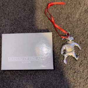 Museum of Fine Arts Boston Sterling Silver Teddy Bear Christmas Ornament - Picture 1 of 3