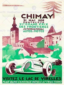 ADVERT EXHIBITION MOTOR SPORT CHIMAY BREWERY BELGIUM HOTEL SPA POSTERBB7883B - Bild 1 von 2