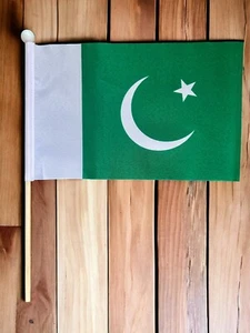 PAKISTAN 9x6 inch 22cm x 15cm MEDIUM HAND WAVING FLAG - Picture 1 of 1