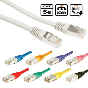 RJ45 Patchkabel Cat 5e Netzwerkkabel DSL LAN Ethernet Internet Kabel 0,15 - 20 m - Bild 1 von 9