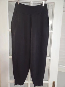 Athleta Coaster Luxe Waffelmuster hoch geschnittene Jogginghose Größe Medium schwarz neu mit Etikett $ 89 - Bild 1 von 5