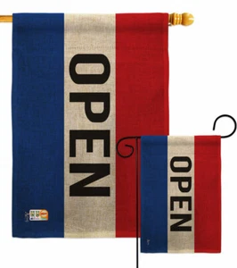 Open Burlap Garden Flag Novelty Merchant Decorative Small Gift Yard House Banner - Picture 1 of 19