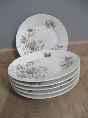 6 assiettes Dessert / entrée Grand Prix Hache Jullien Vierzon  Papillons"" - Photo 1/4