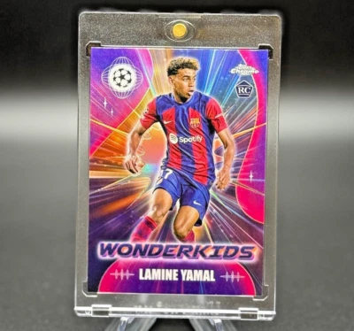 Lamine Yamal 2023-24 Topps Chrome UCC Wonderkids Refractor #WK-3 Rookie Card RC - Image 1 of 4