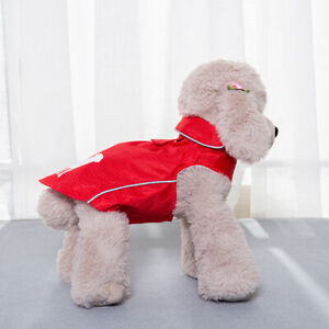 Puppy Dog Waterproof Hooded Raincoat Cat Rain Coat Jacket Pet Clothes Costume √