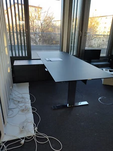 Schreibtisch Walter Knoll 240 x 100 cm mit Unterschrank und Sideboard 180 x 55 - Bild 1 von 9