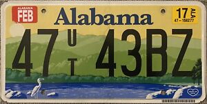 $13.98 FREE SHIPPING @@ 2017 Alabama License Plate EXPIRED