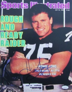 Howie Long Autographed 11x14 Sports Illustrated Cover Photo LA Raiders JSA - Picture 1 of 3