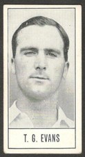 CRICKET TRADE CARD Barratt & Co 1957 Test Cricketers Series B T G EVANS