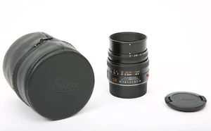 Leica Summicron-M 50mm f/2 E39 Prime Lens (Black) 6 Bit 11826 with Caps & Case - Picture 1 of 11