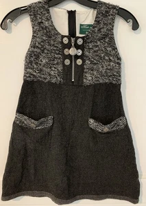 H. Moser Vintage German Dirndl Girls Size 10 Gray & Black - Picture 1 of 7