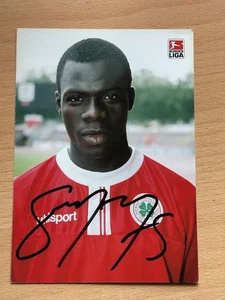 Biglietto autografo Moustapha Salifou SC rosso-bianco Oberhausen originale firmato #47847 - Foto 1 di 2