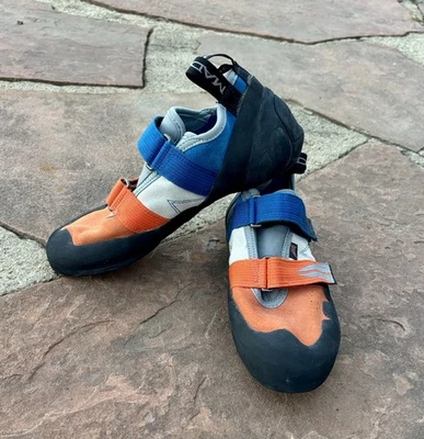 Zapato de escalada Mad Rock para hombre 8 correas de cuero de gamuza naranja Agama Foto 1 de 4