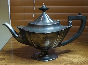 ca. 1910er antike versilberte Teekanne Roberts & Belk England 9" L x 6" H 430 gm - Bild 1 von 16