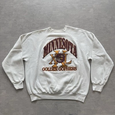 Sudadera De Colección Años 90 Universidad de Minnesota Golden Gophers XL Cuello Redondo NCAA EE. UU. Foto 1 de 4
