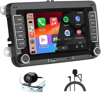 Radio CarPlay para VW Passat Golf MK5 MK6 Jetta T5 EOS Polo Touran 7" Android GPS Foto 1 de 4