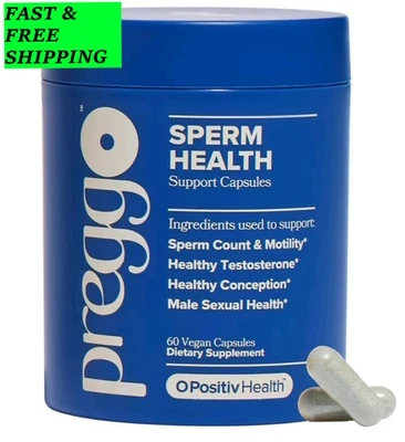 1-3 PCS Preggo Sperm Health Capsules for Men Sperm Count&Motility, 60 Vegan Caps - Image 1 of 4