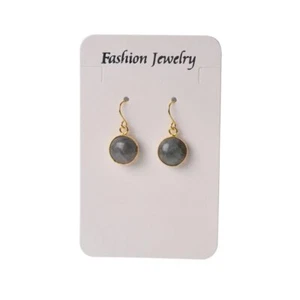 2P Green Aventurine Ear Pendant Gift Gold Stud Earrings Moon Earring for Women - Picture 1 of 16