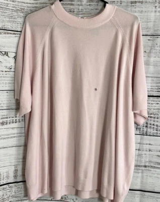 Hampshire Studio sweater womens plus size X3 Knit Crew neck Made In Korea Pink - Image 1 of 4