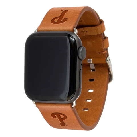 Philadelphia Phillies Premium Leather Apple Compatible Watch Band Cover