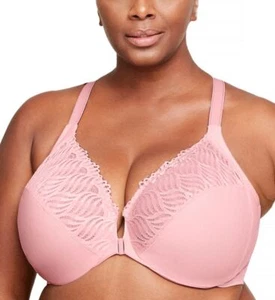 40H Glamorise Wonderwire Front Closure Full Coverage T-Back Bra 1246 - Picture 1 of 3