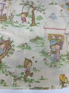 Vintage 70s Betsey Clark Precious Moments Flat /Fitted Twin Sheet Set B - Picture 1 of 7