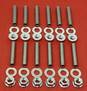 SBC CHEVY INTAKE MANIFOLD STUD KIT BOLTS STAINLESS STEEL 283 305 327 350 400 TPI - Picture 1 of 2