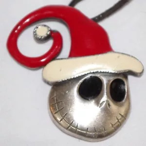 1993 Nightmare Before Christmas Oopsa Daisy Enameled Santa Jack Pewter Pendant - Picture 1 of 4