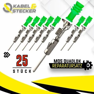 25er Set MQS Quadlok Stift Crimpkontakt gedichtet Seal 0,50-0,75mm² Fakra MOST - Picture 1 of 2