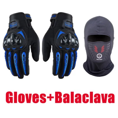 Luvas de motocicleta masculinas femininas com tela sensível ao toque + balaclava - Imagem 1 de 4