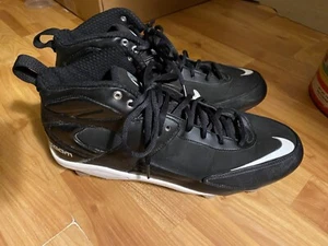 Nike Zoom Dri Fit Black D Football Cleats Mens 11 Great Condition! - Picture 1 of 11