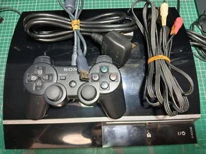 Playstation 3 Console Fat Model w/ 32 Games Controller Wires & Upgraded 1TB HDD - Picture 1 of 13