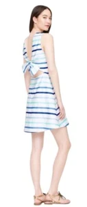 Kate Spade Broome Street  Blue Striped Open-Back A-Line Dress 6 NWT $328 - Picture 1 of 6