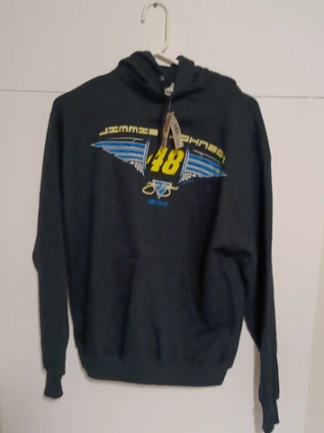 Jimmie Johnson # 48 Nascar  Black Hoodie Size Medium  Spell Out NWT Cover