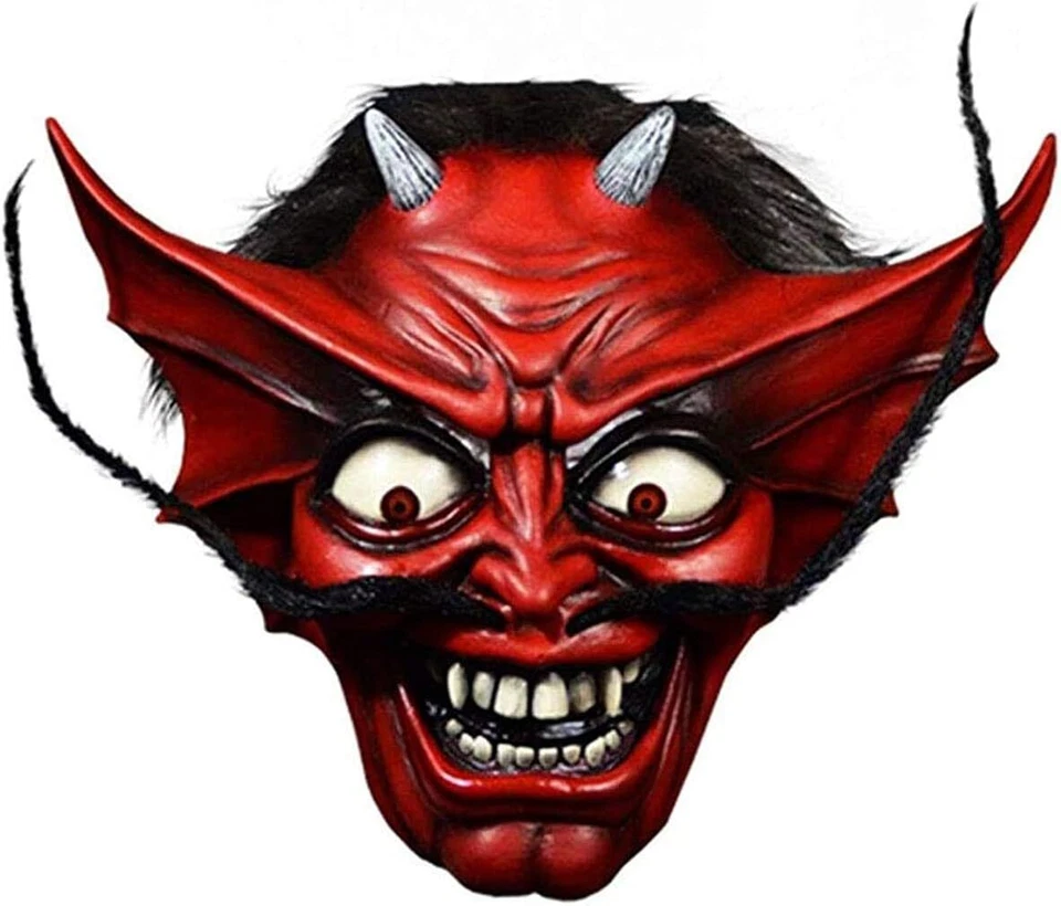 Devil Mask Iron Maiden Number Beast Fancy Dress Up Halloween Costume Accessory - Image 1 of 1