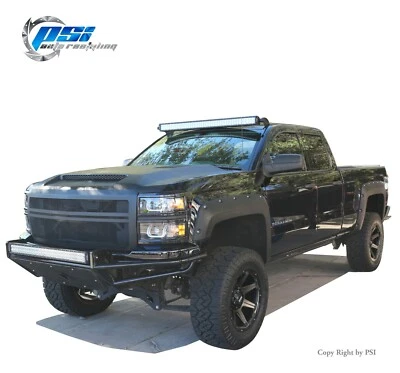 Textured Pocket Fender Flares Fits Silverado 1500 14-18 2500HD 3500HD 15-19 - Image 1 of 3