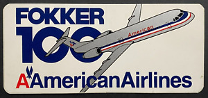 American Airlines Fokker 100 Aircraft Sticker