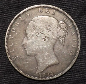 Great Britain 1884 1/2 Crown (R186) - Picture 1 of 2