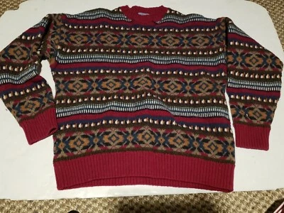 Vintage Pendleton Wool Sweater Moose Nordic Tribal Size XL - Image 1 of 3