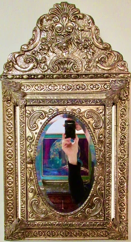Antique Dutch Key Safe Wall Cabinet - 27" x 14.25" - Near Mint Condition Cover
