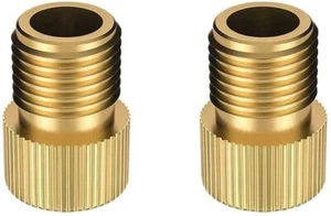 2 x PRESTA A SCHRADER ADATTATORE OTTONE VALVOLA BICICLETTA CONVERTITORE BICICLETTA CONNETTORE POMPA BICICLETTA - Foto 1 di 4