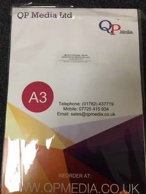 QP MEDIA A3 Premium Grade 110gsm Heat Transfer Sublimation Paper Pink Backing 100 Sheets