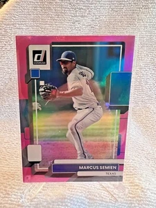 Marcus Semien 2022 Donruss Baseball #99 Holo Pink Texas Rangers - Picture 1 of 2