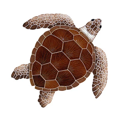 ARTISTRY IN MOSAICS Loggerhead Turtle Ceramic Swimming Pool Mosaic